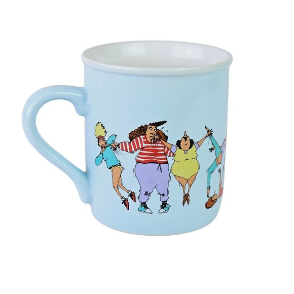 Vintage 1984 Hallmark Mugs "I Get My Kicks from Aerobics" Coffee Cup - Picture 3 of 6